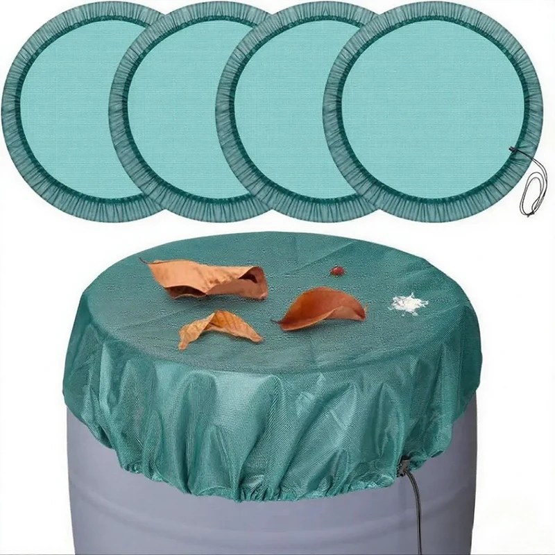 Green Mesh Cover Netting For Rain Barrel Water Collection Bucket Raindrop Anti-fall Leaves Filter Net Water Protection Tools
