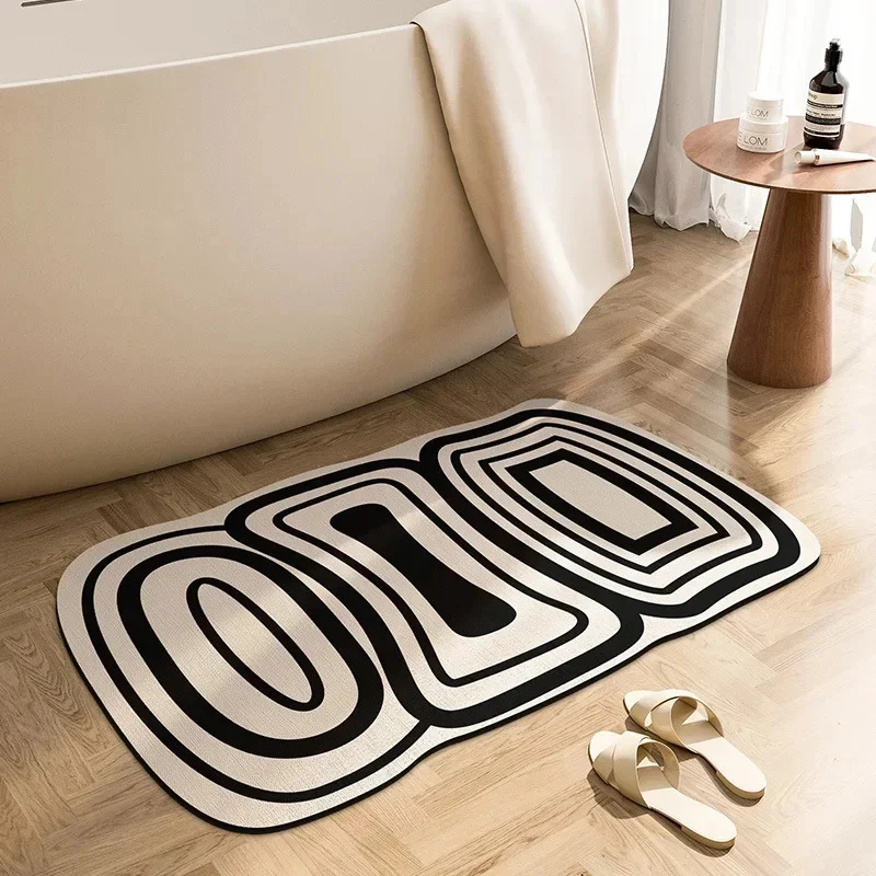 Super Absorbent Bathroom Mat Toilet Doorway Quick Dry Soft Carpet Waterproof Bathroom Rug With Strong Absorption Non-slip Mat