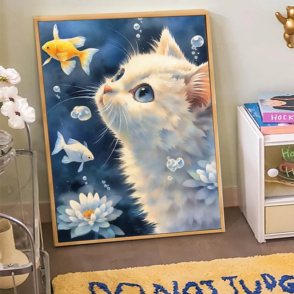 

SDOYUNO Painting By Numbers On Canvas To Paint Cat Cute Animals Adult Coloring Number Painting Drawing On Canvas Diy Home Decor