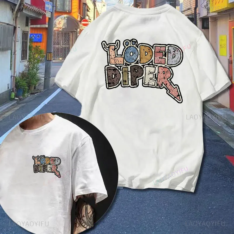 I Was At The Loded Diper World Tour Men T Shirts Vintage Cotton Tee Fashion Shirt Short T-Shirts Personality Streetwear Clothing