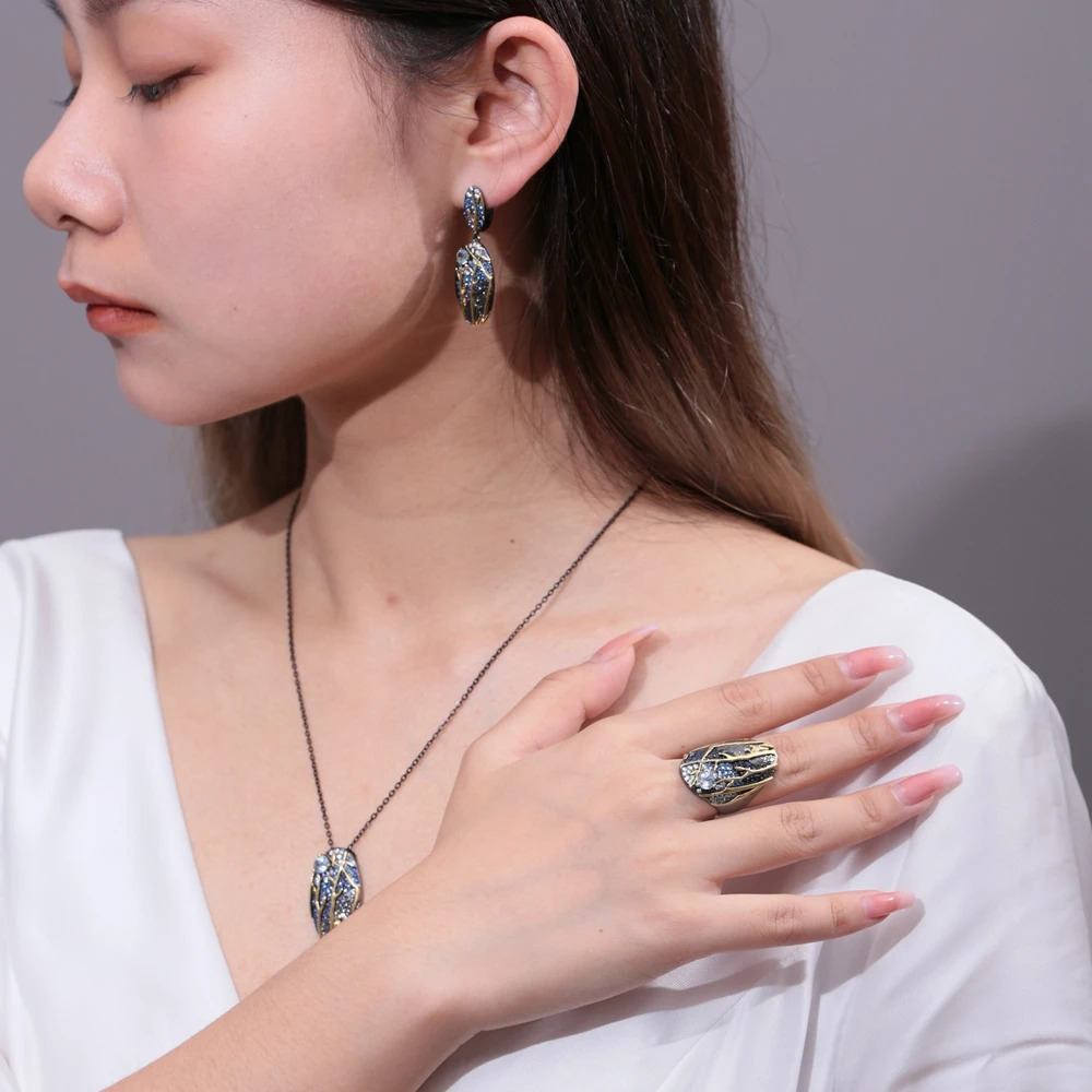 GEM\'S BEAUTY Moonlit Night Earrings Real 925 Sterling Silver Earrings for Women Original Handmade Designer Fine Jewelry Opal