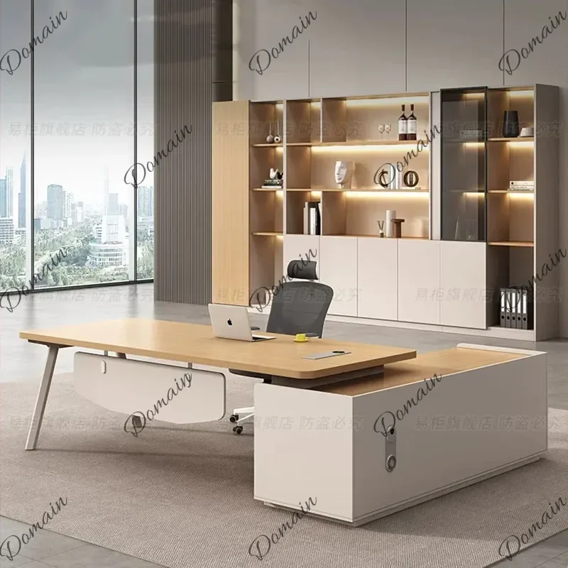 Az Luxury Wooden Office Desk Executive Study Modern Computer Gaming Office Desk Decoration Aesthetic Scrivania Salon Furniture