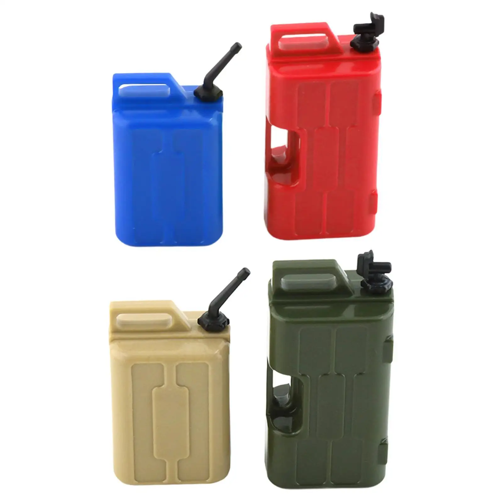 2x RC Car Simulation Fuel Tank and Can Set Easy Installation Decorative Miniature Fuel Can Set for TRX4 SCX10 1:10 Crawlers