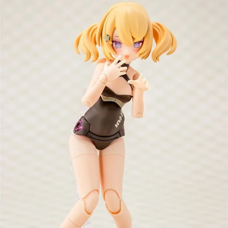 Auténtico Puni Mofu gato negro chica ensamblaje modelo estatuilla Anime figura de acción modelo decoración juguetes de escritorio