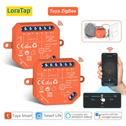 LoraTap Tuya ZigBee Roller Shutter Blinds Switch Relay Module Percentage Remote Control Timer Voice Control by Google Alexa Home