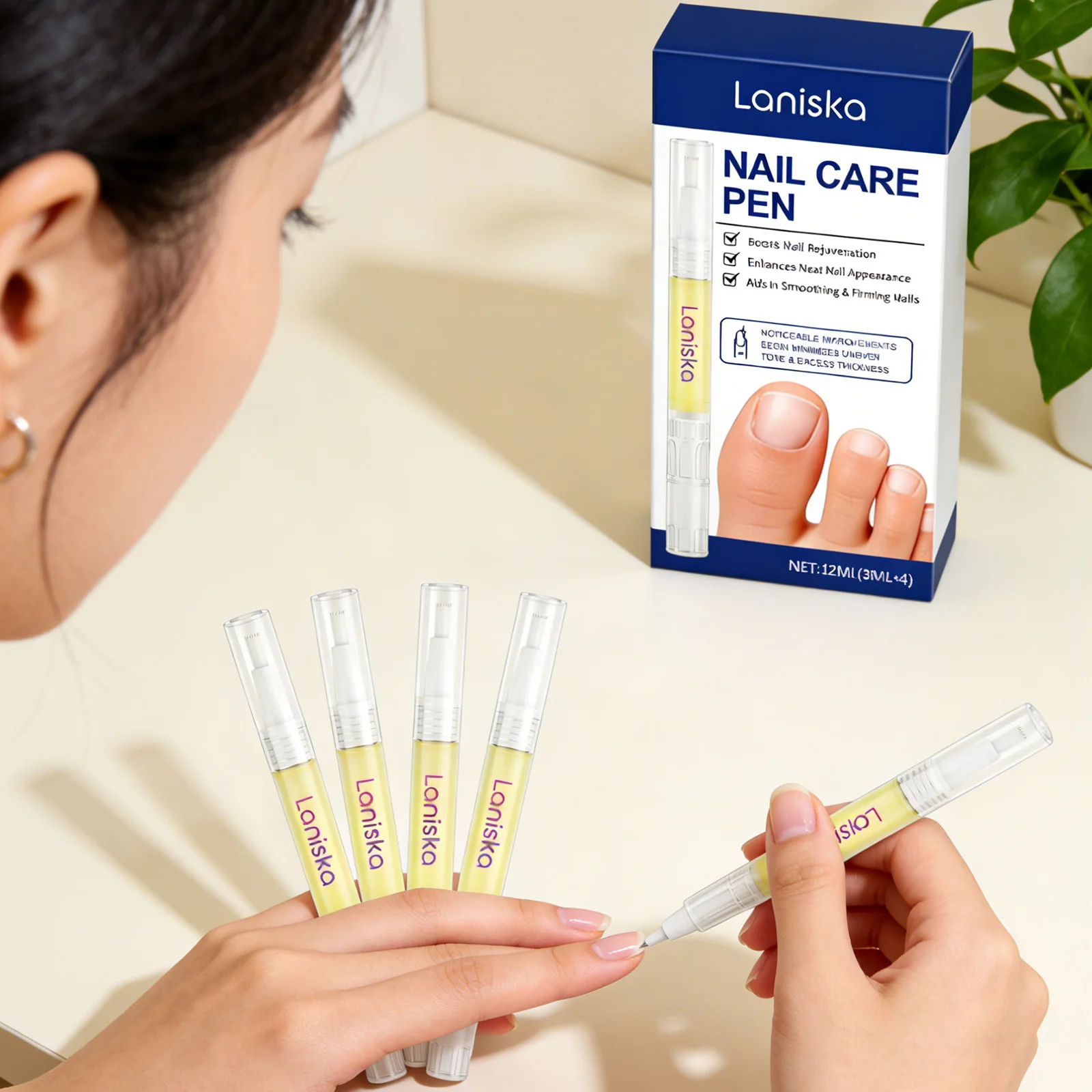 Nail Care Pen Exfoliate Anti Cracking Remove Dead Skin Repair Strengthen Dry Damaged Treatment Moisture Nail Growth Care Tools