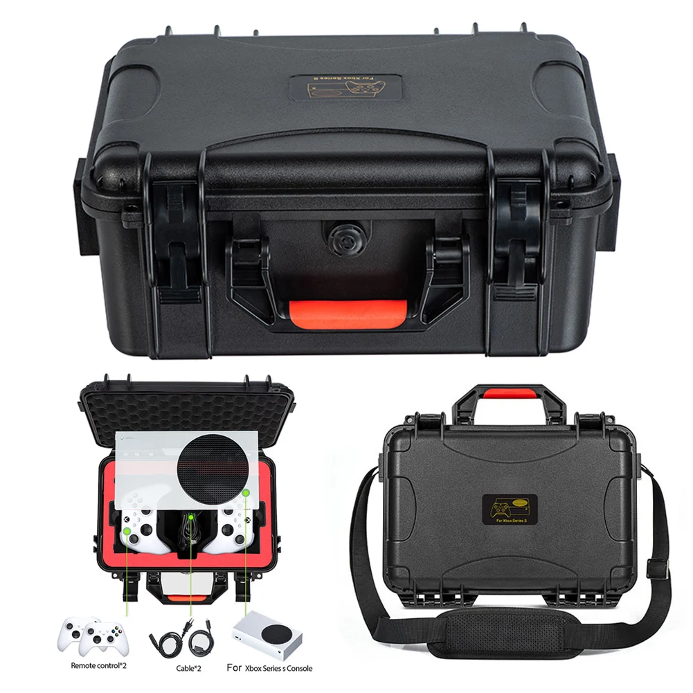 Portable PP Box Waterproof Protective Box Big Capacity Soft Lining Hard Case Strong Bearing Console Controller Accessories