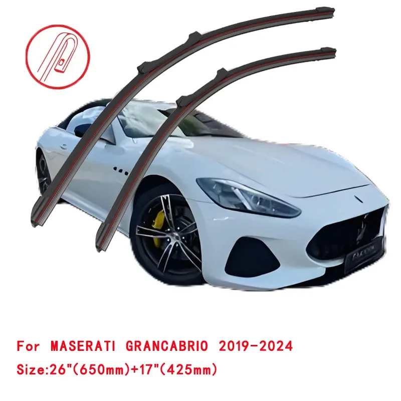 

For MASERATI GRANCABRIO 2010-2024 Car Windshield Wiper Blade Front Windscreen Brushes Washer Window Cleaning Replacement Parts