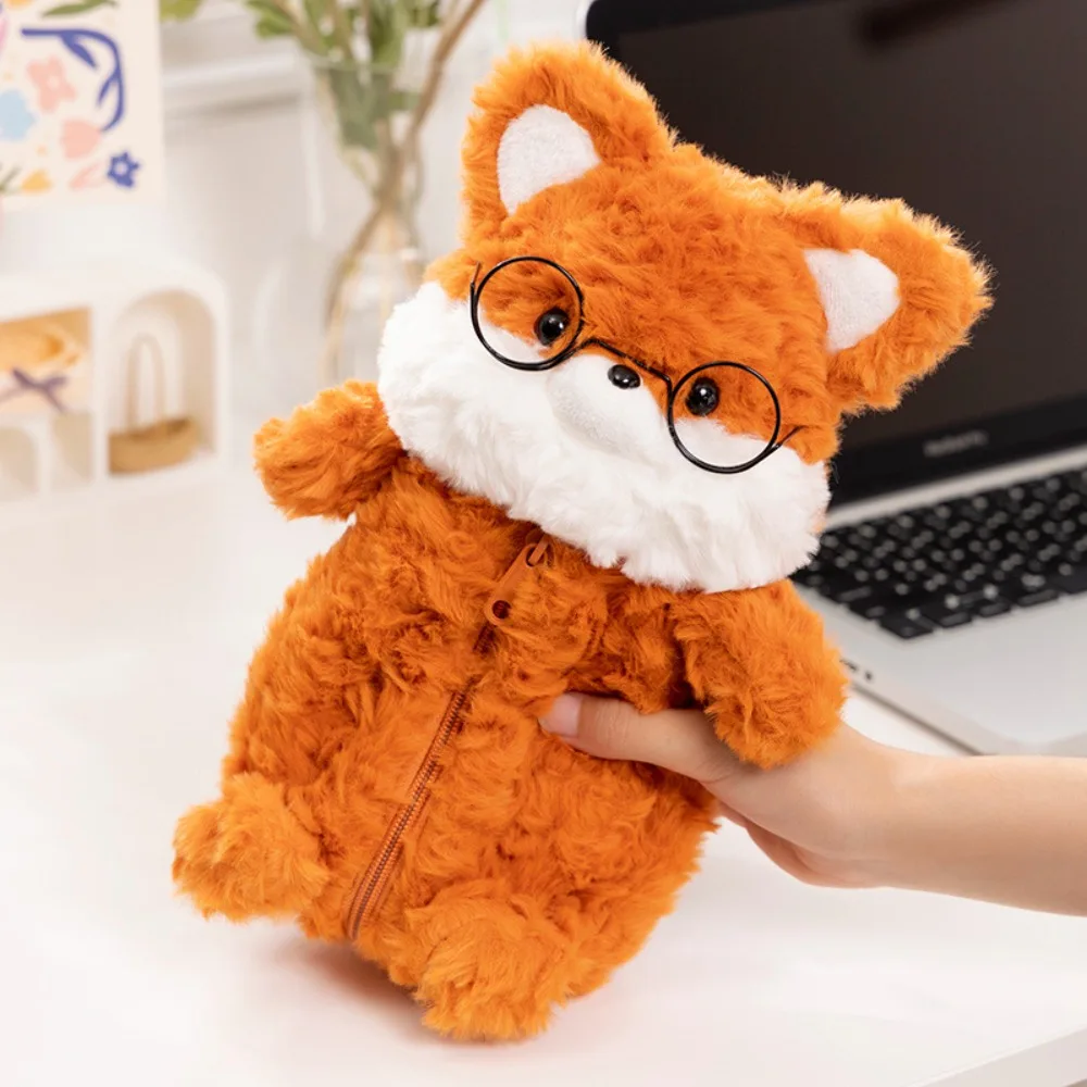 

Cute Plush Fox Pencil Bag Gift School Office Supplies Stationery Storage Bag Pencil Box