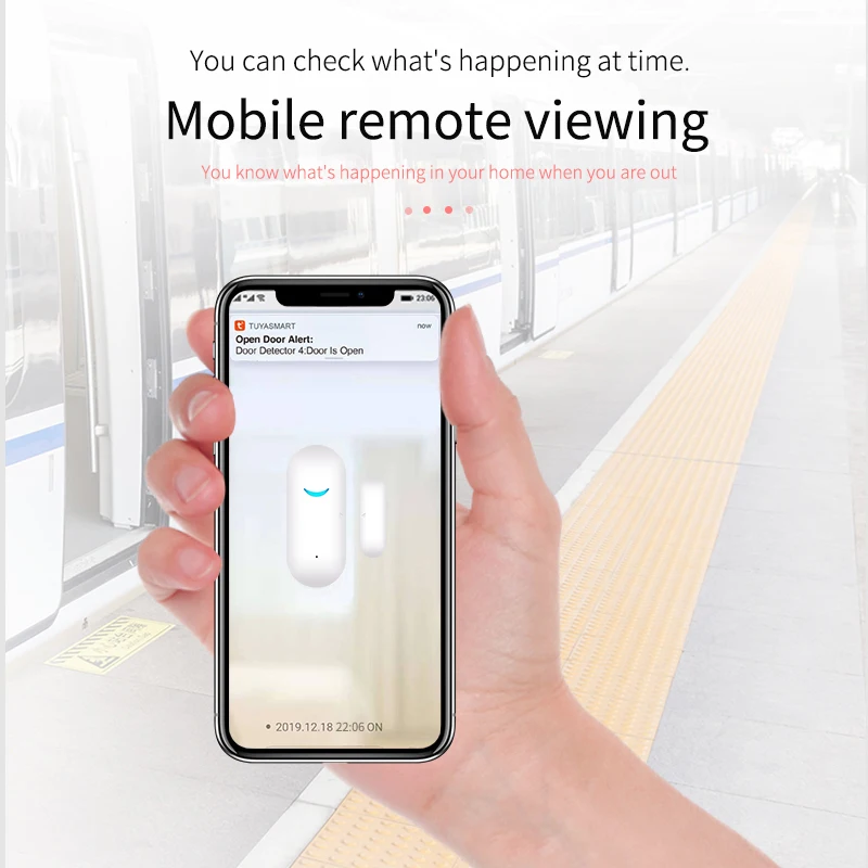 Tuya WiFi czujnik drzwi czujnik na okno inteligentne bezpieczeństwo w domu-ochrona alarmowa działa z kontrola aplikacji inteligentnego życia w domu