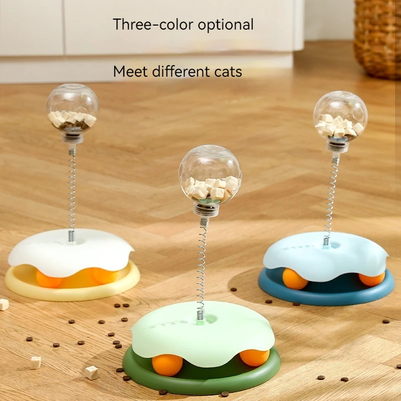 Pet Supplies Cat Toys Ball Boredom-Relieving Intellectual Freeze-Drying Food-Leaking Ball Teasing Cat Stick Three-Color Optional