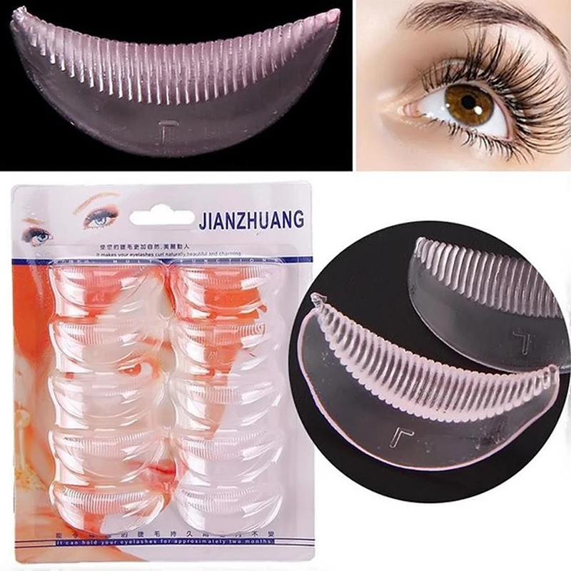 Silicone Eyelash Perm Pad, DIY Lashes Lifting, Acessórios de Maquiagem, Ferramentas de Curling, 5 Pares, S, M, L