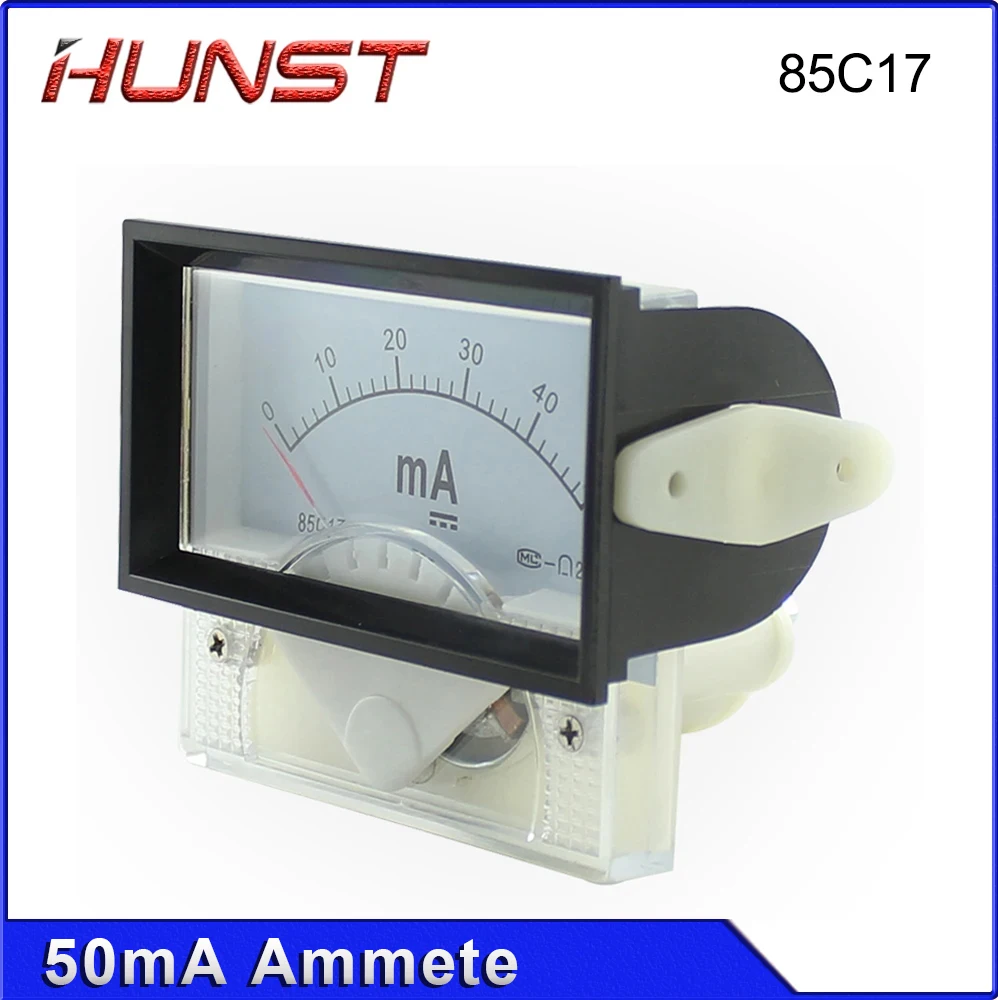Hunst 50mA مقياس التيار الكهربائي 85C17 DC 0-50mA لوحة لقطع القطع بالليزر CO2