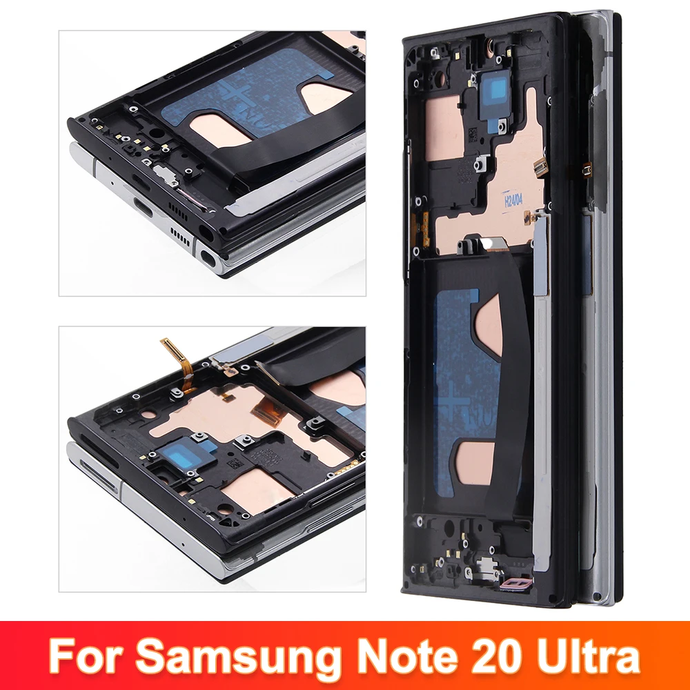 TFT Tested For for Samsung Note 20 Ultra with Frame Note 20 Ultra N985F N985F/DS Lcd Display Digital Touch Screen Replacement