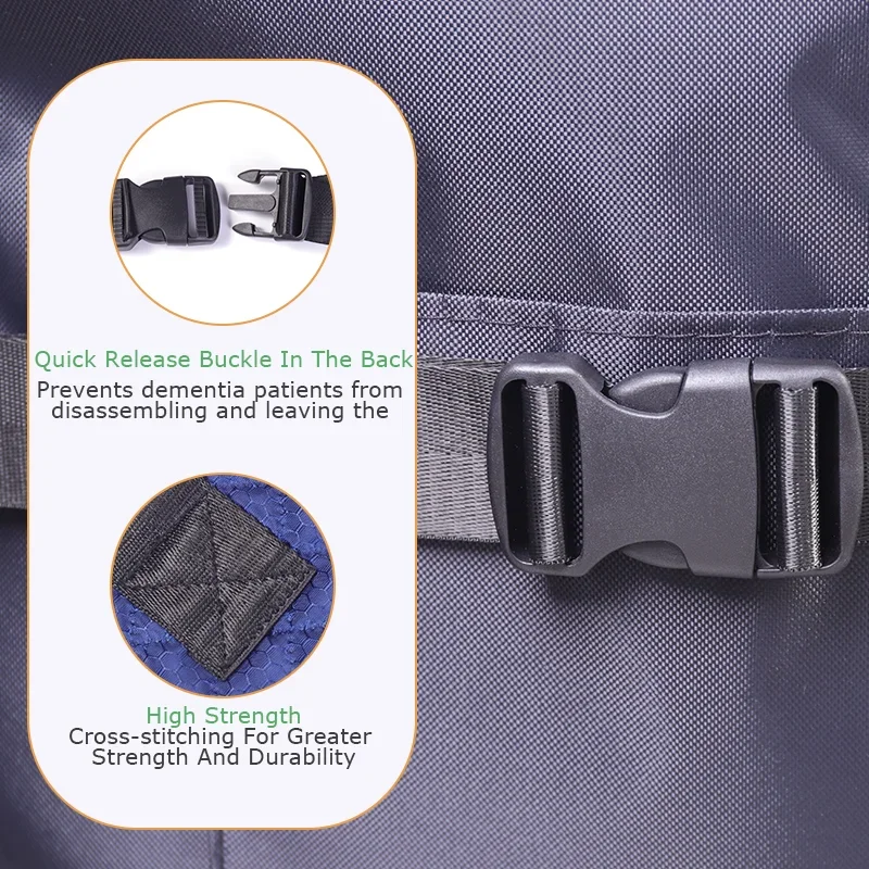كرسي متحرك يجلس مساعدة حبال السلامة-أحزمة أمن المريض الناعمة تحديد المواقع دعم الإفراج الذاتي التفاف حول الأحزمة #4