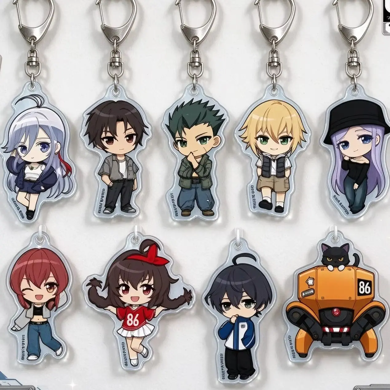 HOT 6cm Anime 86 -Eighty Six- Acrylic Stand Figure Display Anime Keychain Decoration Ornament Accesorios Interesting Goods Desk