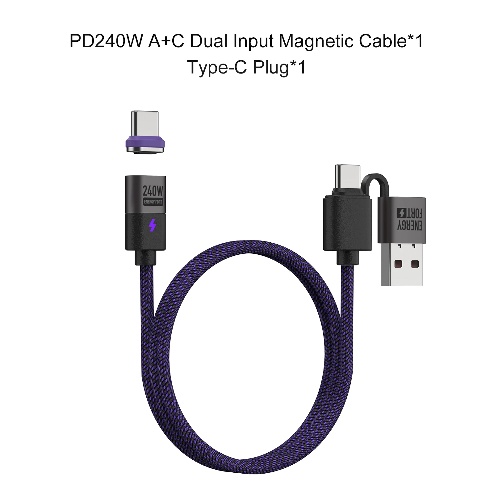 MOSHOU 240 W magnetisches Ladekabel PD3.1 5 A Schnelllade-USB-C-Kabel magnetisches Telefon-Ladekabel für iPhone 17 Pro Max Samsung Xiaomi 4