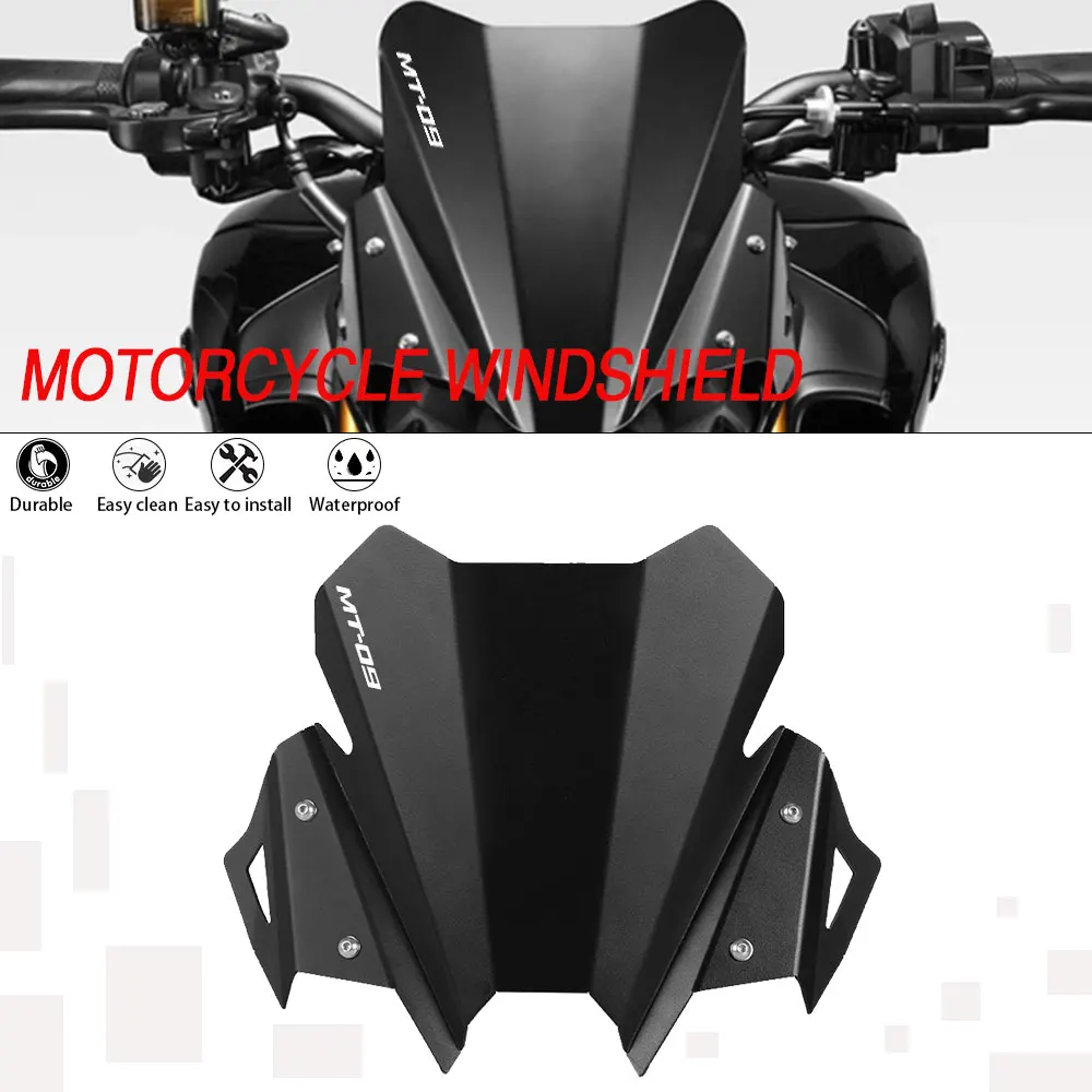 

2022 2023 Motorcycle Accessories Windshield Windscreen Aluminum Wind Shield Deflectore For YAMAHA MT09 MT-09 MT 09 2021 MT-09