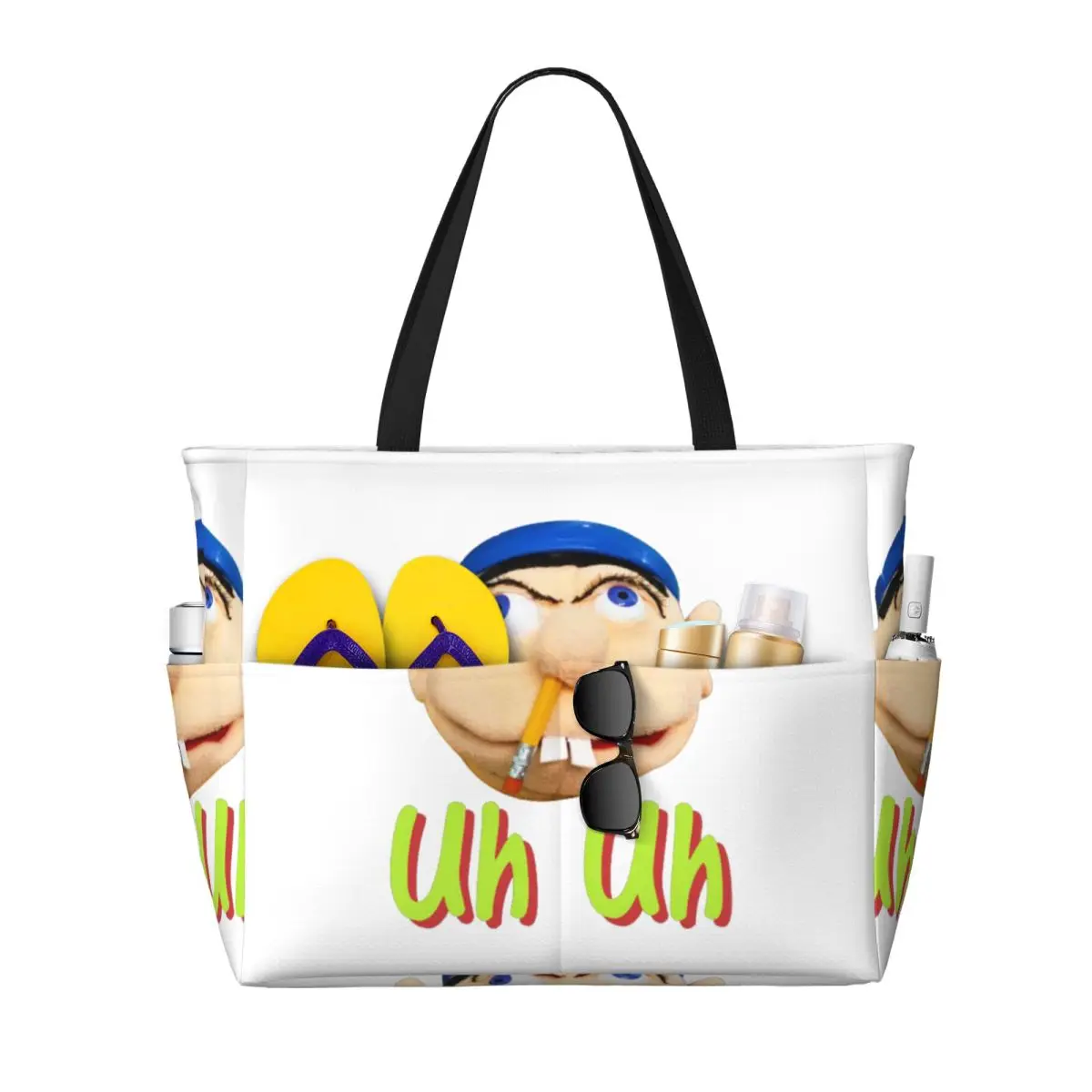 Bolso de playa Jeffy I Hate Green Beans, bolso deportivo para gimnasio, yoga, bolso grande para mujer, bolso de viaje, bolso de fitness