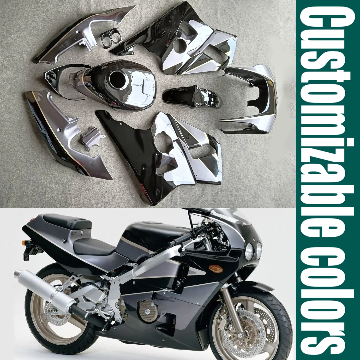 

Fit For HONDA CBR400RR NC23 1988 - 1989 Motorcycle Shell Bodywork Fairing Kits Panel Set CBR400 NC 23 CBR 400 RR