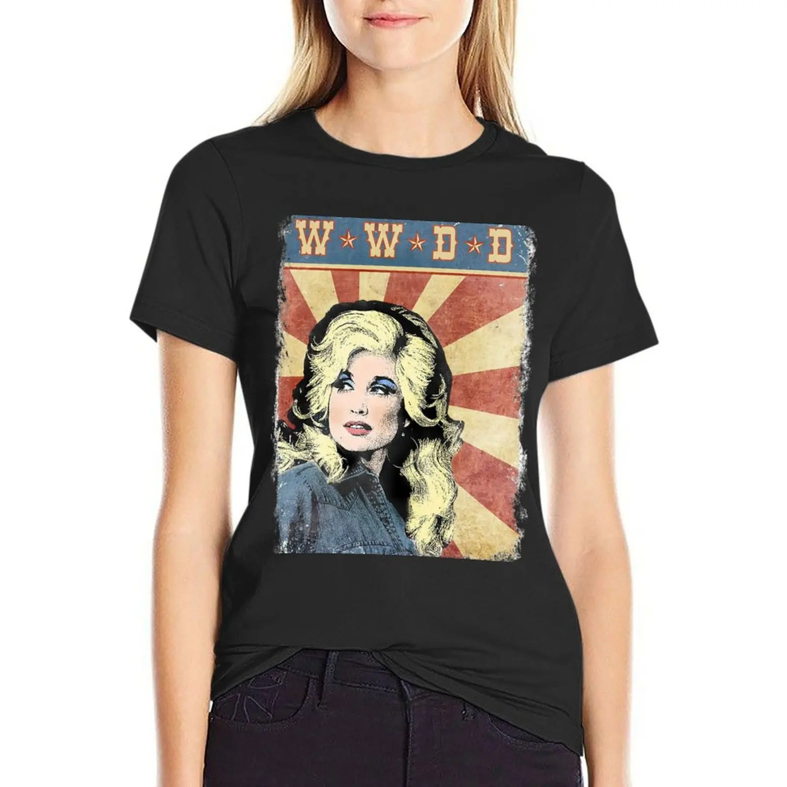 What Would Do Funny Country Music - wwdd Mother Vintage Graphic Tees E T-Shirt Blouse funny clothes for Women