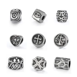 My Shape 5pcs Vintage Charms for Bracelets for DIY Jewelry Making Stainless Steel Connector Bead Link Pendants Charms Wholesale