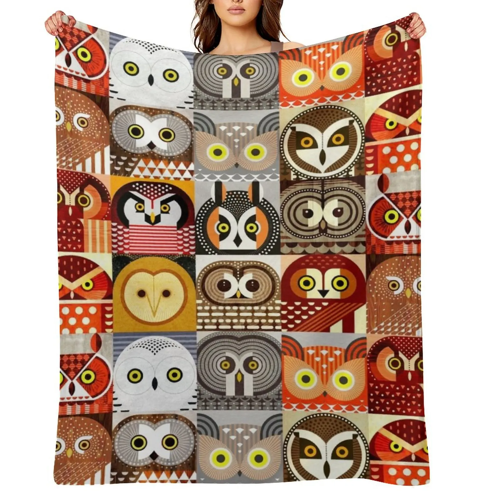 

North American Owls Throw Blanket Retros christmas decoration Thins Single Blankets