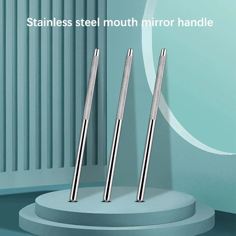 Dental Mouth Glass Mirror with Mirror Handle, Mouth Mirror, Single Face, Superfície Frontal, Oral Care, Dentes Limpos, Exame Higiene