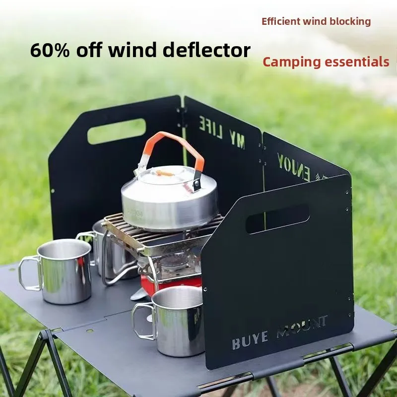 

Foldable stove windscreen Suitable for outdoor camping and campfire stoves