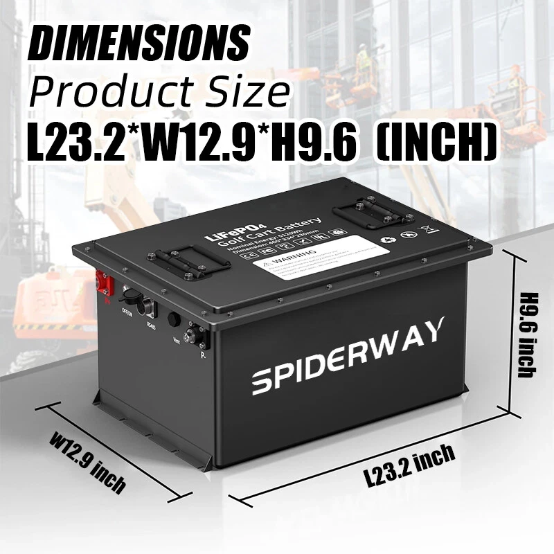 (51.2 فولت) بطارية ليثيوم LiFePO4 48 فولت 150 أمبير في الساعة مع شاحن لعربة الجولف الشمسية البحرية RV متنقل، دعم التطبيق وبلوتوث