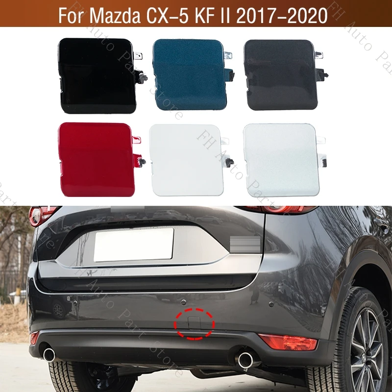 المصد الخلفي سحب هوك غطاء غطاء مقطورة نقل غطاء العين لمازدا CX5 CX-5 KF II 2017 2018 2019 2020