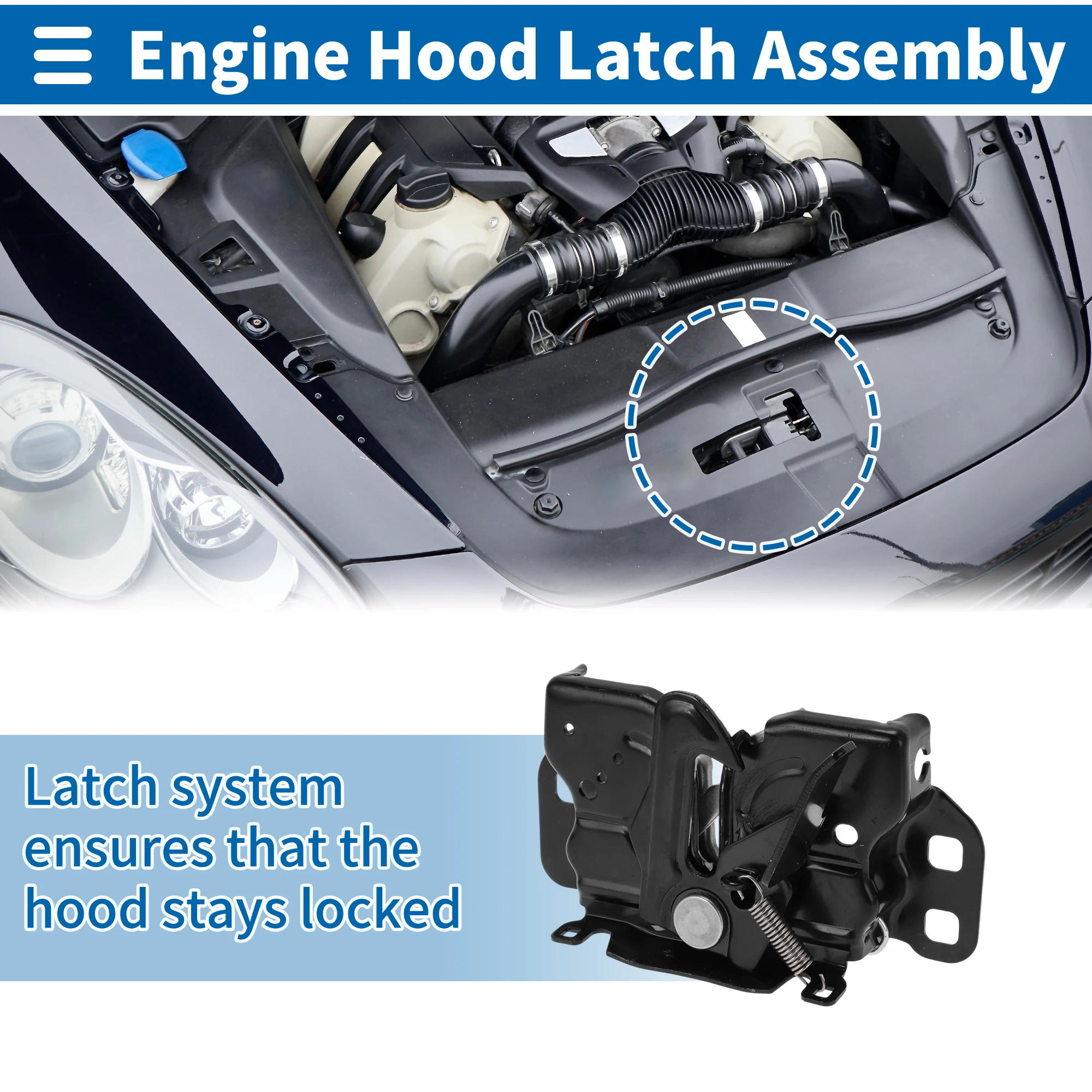 

Защелка капота UXCELL в сборе для Dodge Durango 2011-2022 No 4589701AB 1 шт.