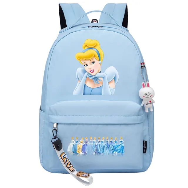 Disney Cinderella Princess Kawaii Boys Girls Kids School Book Bags Women Bagpack Teenagers Canvas Laptop Travel Backpack Backpacks AliExpress