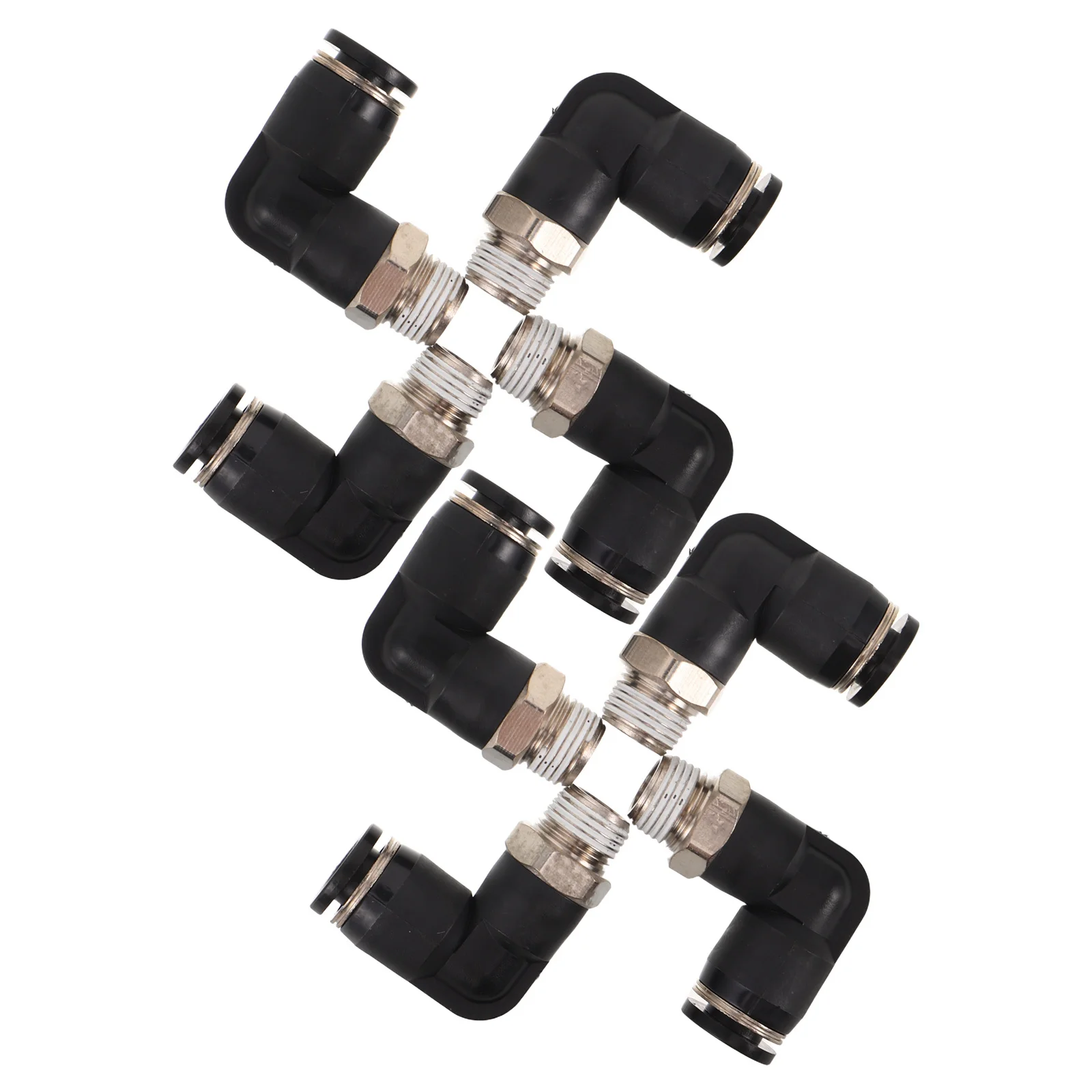 

8Pcs Pneumatic Quick Connectors Metal Elbow Fittings Push to Connect Air Hose Connectors Precision Engineered Elbow Coupling