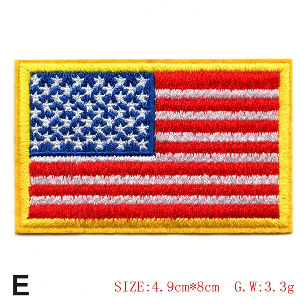 

USA Thread Patriotic Garment Apparel Sewing Sew On Embroidered Clothes Stickers Appliques Iron On Patches