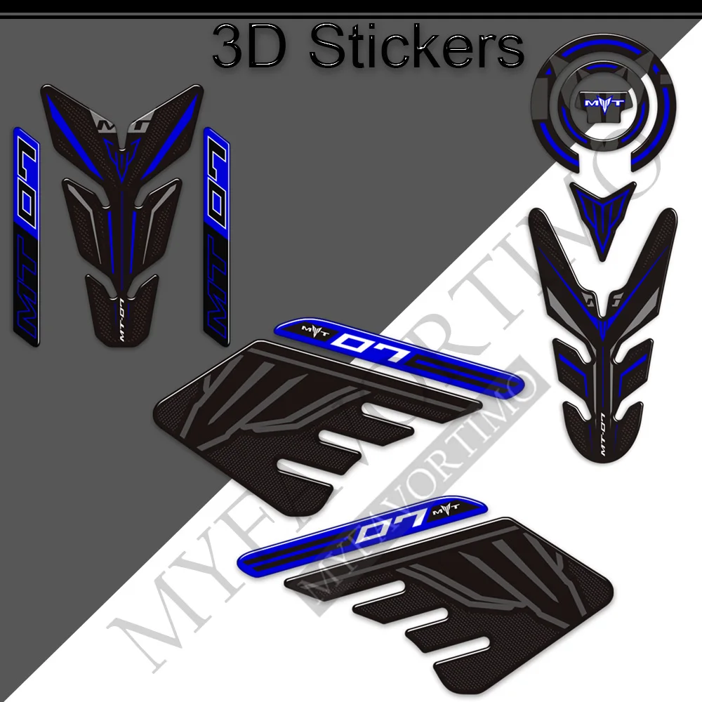 For Yamaha MT07 MT 07 SP MT-07 Motorcycle Decals Wind Deflector Windscreen Protector Tank Pad Kit Knee 2021 2022