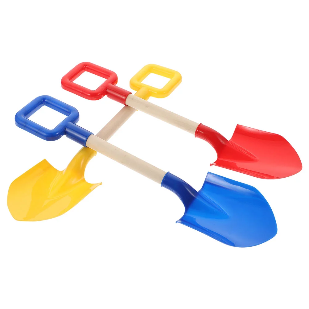 3 Pcs Beach Toy Reusable Sand outside Kids Toys Colored for The Plastic Set Shovels