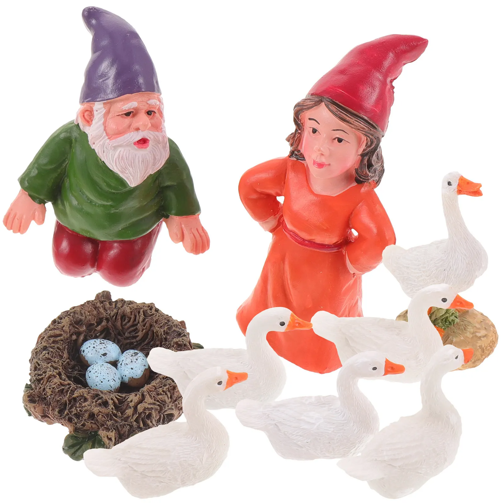 

Набор из 1 статуэтки садового гнома из смолы, детализированная фигурка гнома для украшения улицы и дома, для демонстрации на полке