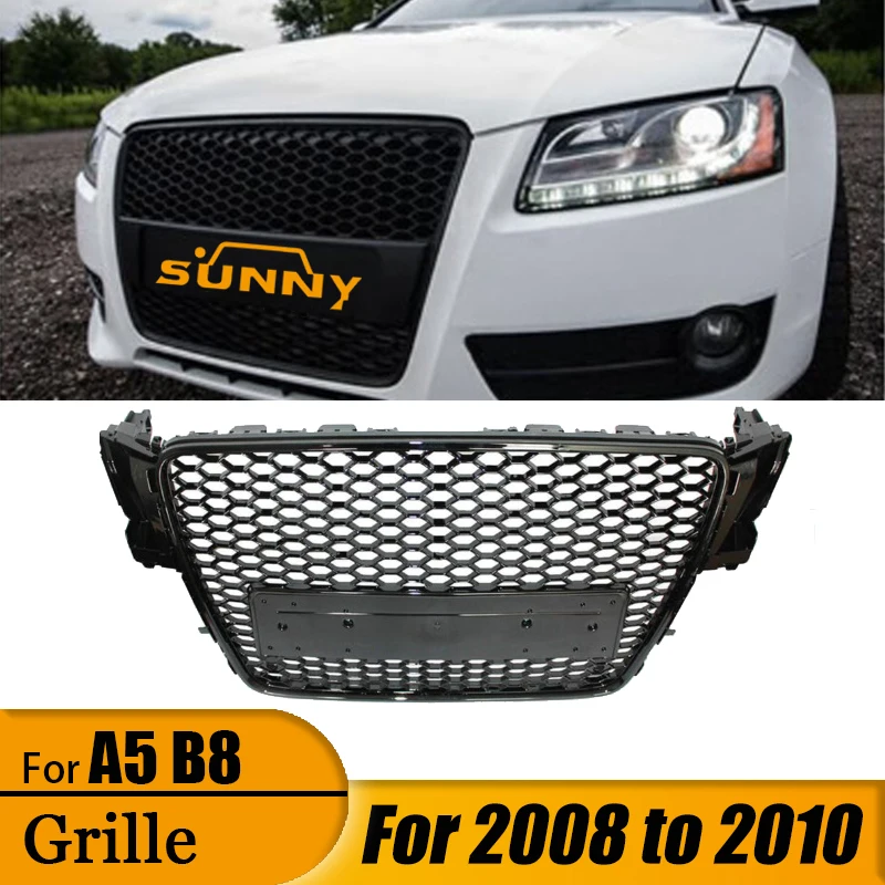 

For 2008-2010 Audi A5 B8 RS5 without logo front bumper mesh grille ventilator mesh