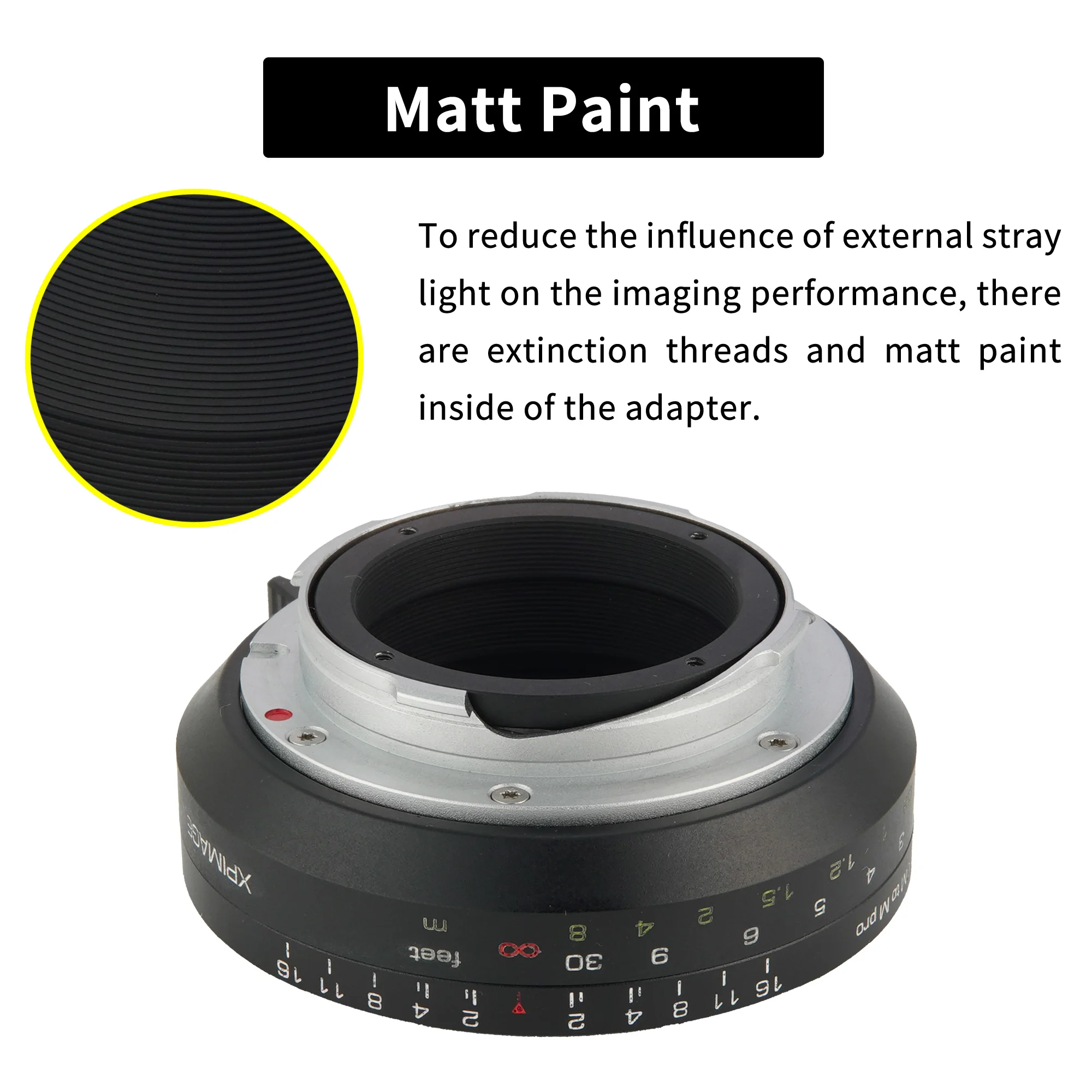 حلقة محول تركيب عدسة XPIMAGE OM إلى M متوافقة مع عدسات Olympus OM إلى Leica M Cameras Rangefinder Focus #4