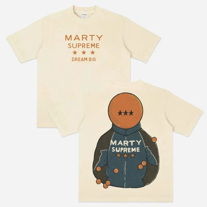 Movie Marty Supreme. Dream Big. graphics pure Cotton unisex shirt 2026 Summer New Men's fashion Y2k Short sleeve Tshirt fan gift