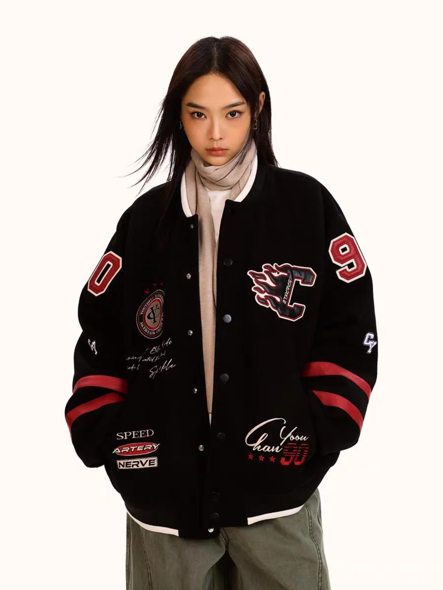 Chaquetas Bomber para mujer, ropa de calle, otoño, gamuza, cintura plisada, con cordones, Steampunk, cuello Retro, OL Chic, prendas de punto Preppy BF