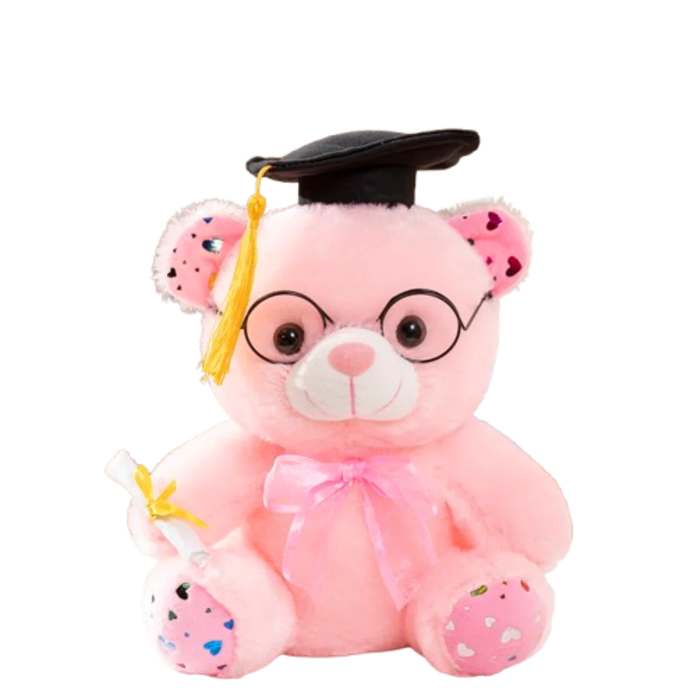 

Плюшевая игрушка-медведь к выпускному сезону, милый медведь-доктор 20 см, мягкая кукла-медведь в академической шапочке, декор для комнаты