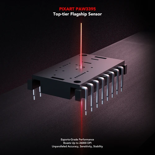 Imagen 2 del producto Kysona-ratón inalámbrico Júpiter con Sensor PAW3395, 26000DPI, peso ligero, 49g, 8khz, recargable por Bluetooth, para regalo de ordenador portátil