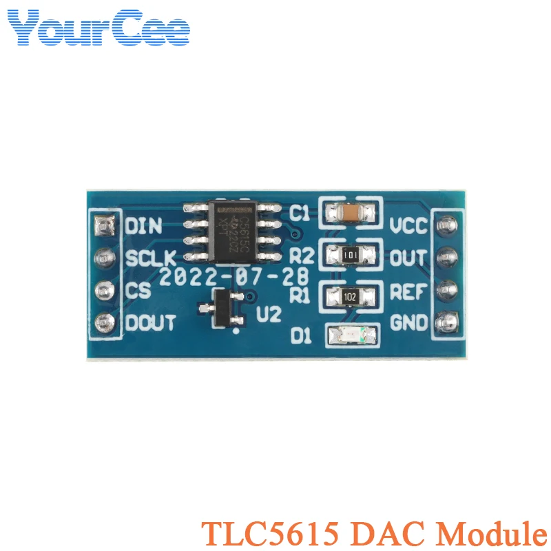 5pcs/1pc TLC5615 10 Bit Serial DAC Digital to Analog Converter Board TL431 IC 5V Conversion Module