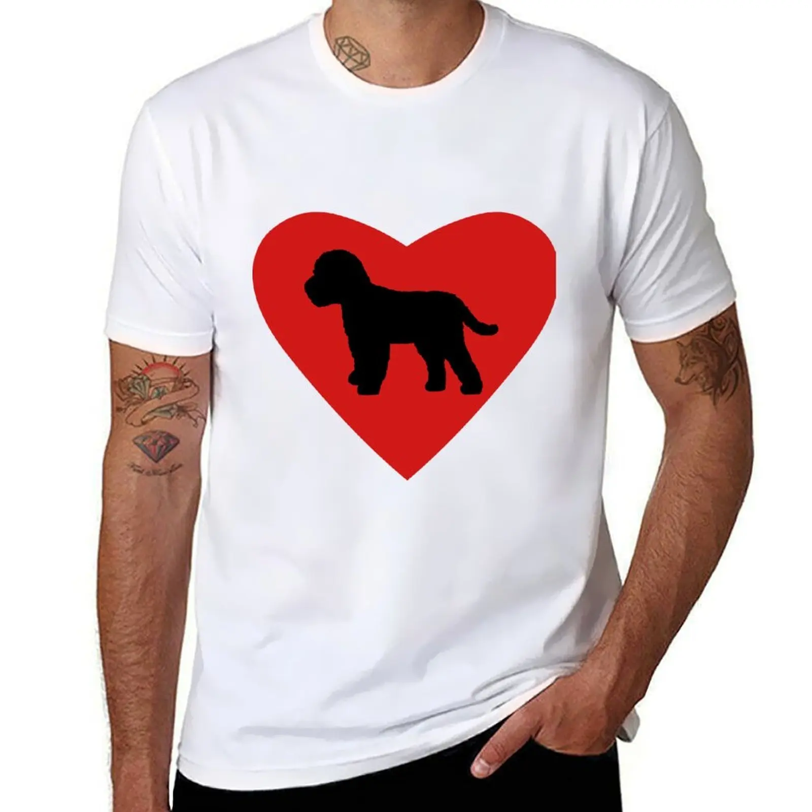 

Cockapoo Dog Love Heart T-Shirt t shirts cotton 100% t shirt for man 100 percent cotton T-Shirt