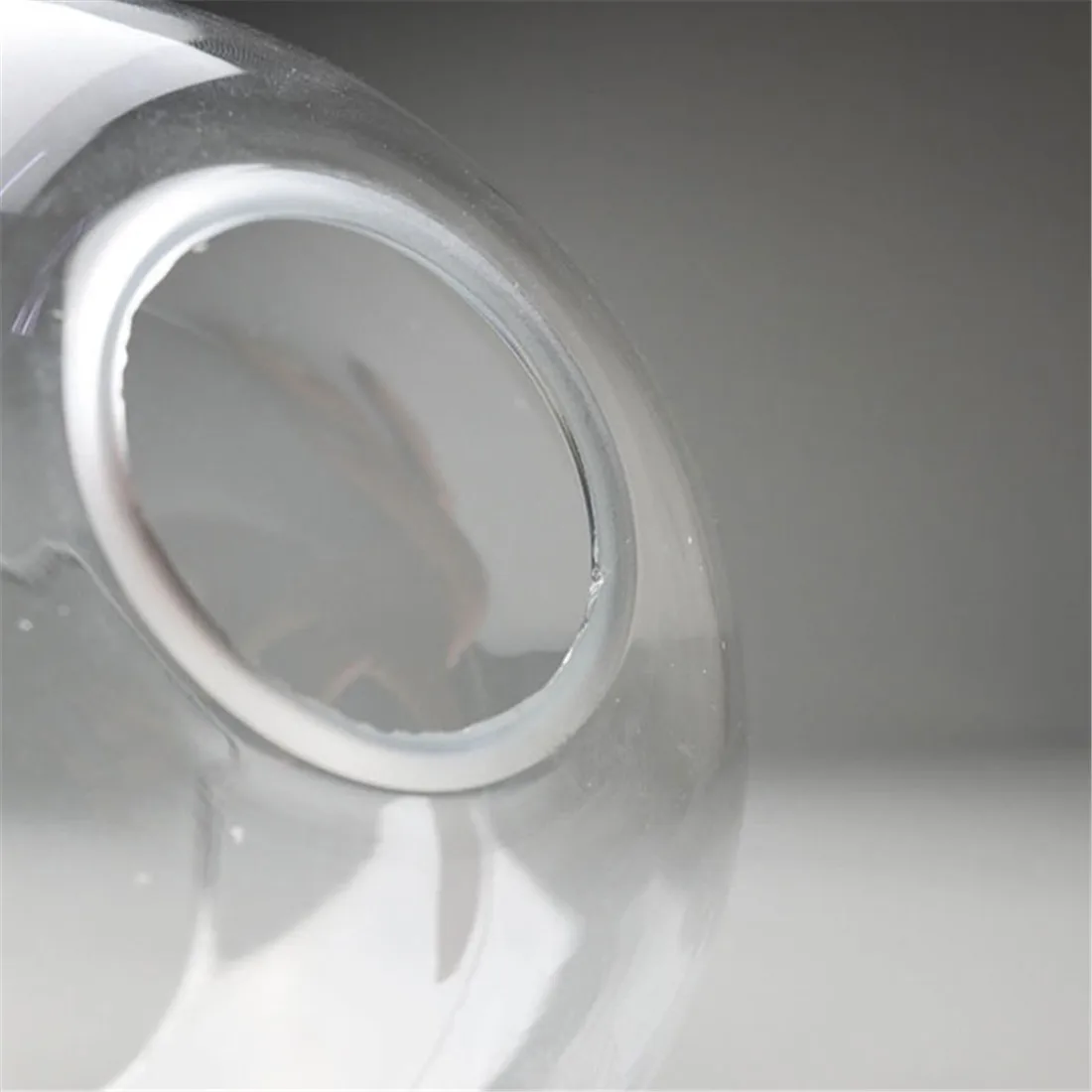 D13cm D15cm D20cm D25cm Hand Blown Clear Glass Globe Lamp Shade Replacement with 2 Ends Opening D18cm Glass Cover Ball Lampshade