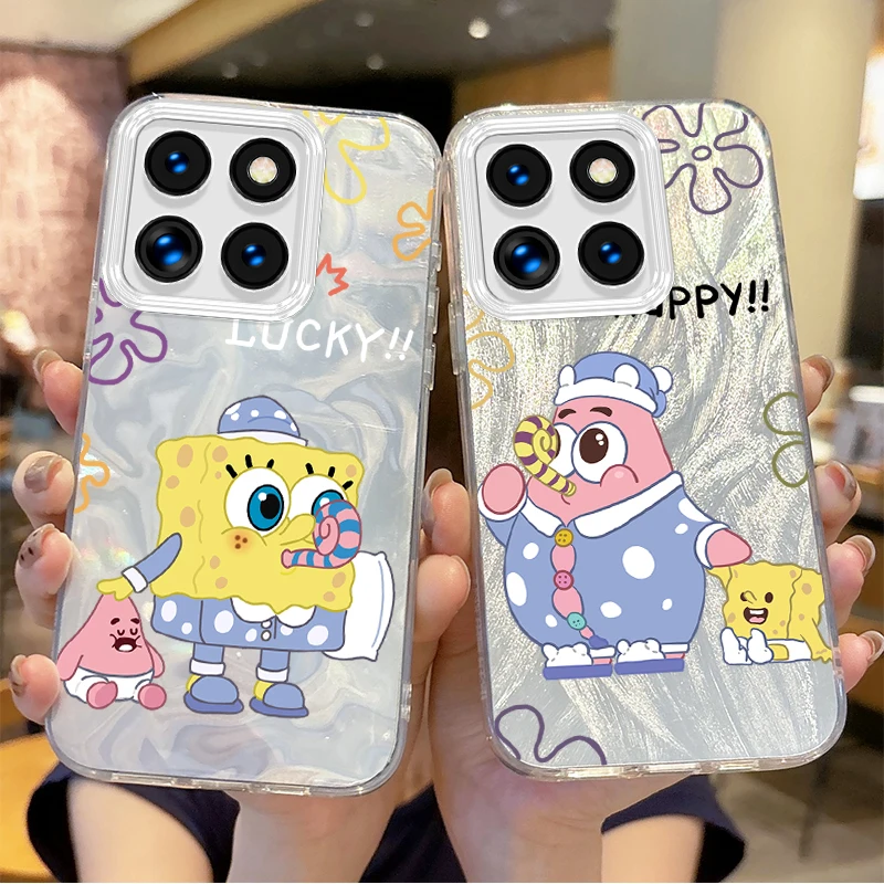 

Lovely S-SpongeBobs SquarePants Cartoon Phone Case for Xiaomi Poco X6 X3 F6 M6 M4 Pro C61 13T 11 Lite Shockproof Matte Back Case