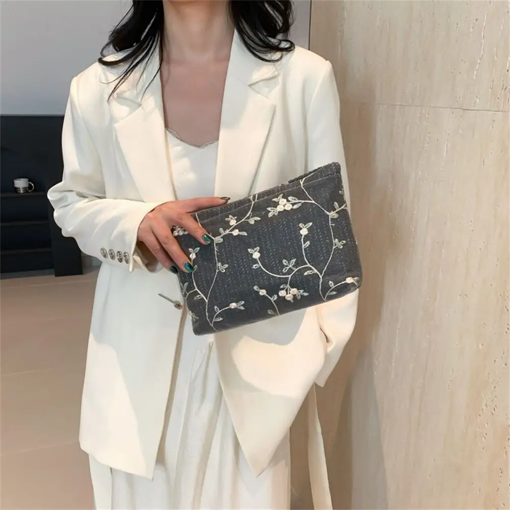 Straw Handbag Fashion Rattan Handheld Clutch Bag Minimalism Business Envelope Bags Summer