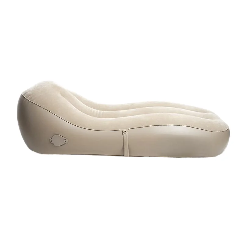 Modern Design Foldable Flocked Inflatable Lounger Chair Air Sofa For Office Camping Home Use Sleeping